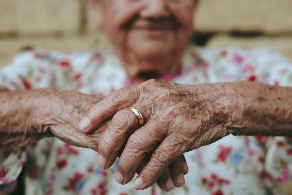 older lady's hand